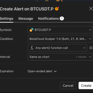 TradingView alert creation